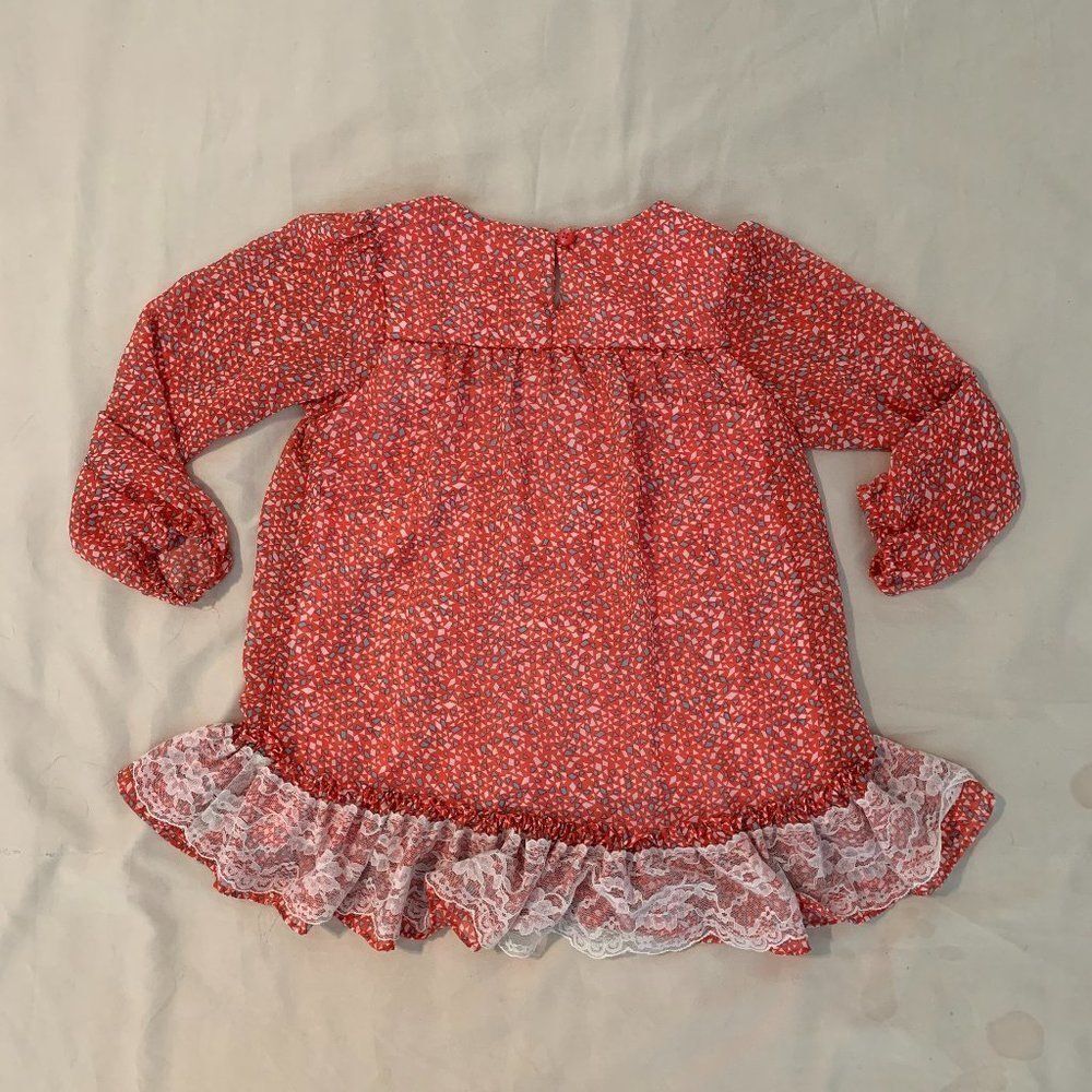 Tunic Top w 3/4 Sleeve Flower with Jewel Detail - - Picture 7 of 8
